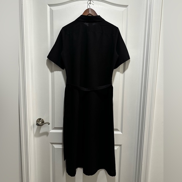 Vintage Orvis Women’s Black Long Midi Dress Button up Shirt with Pockets - Picture 5 of 14